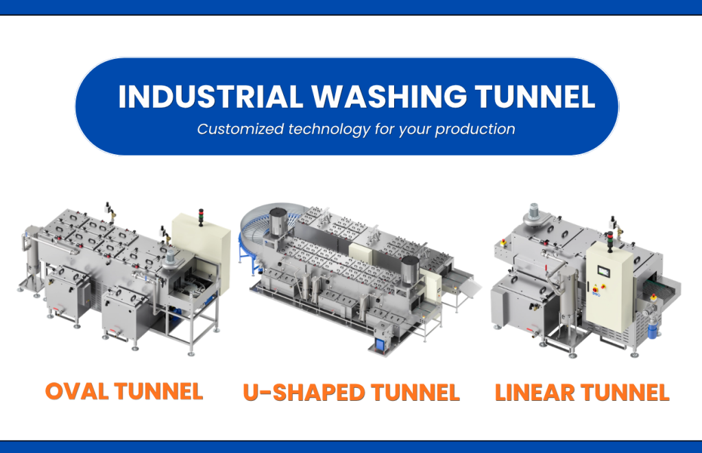 Industrial washing tunnel