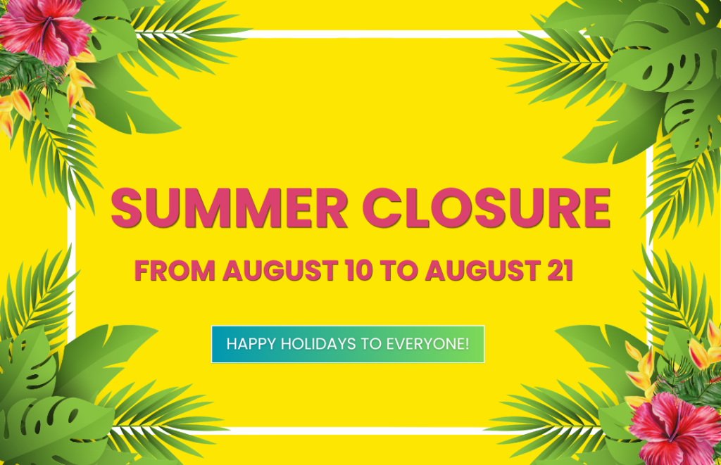 Summer closure Teknox